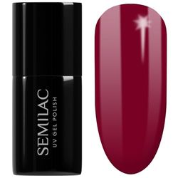 SEMILAC Gel Nail Polish 071 Deep Red - Full Coverage Gel Polish - Soak Off Easy To Use LED/UV Nail Lamp - Long Lasting Manicure and Pedicure up to 3 weeks