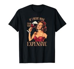 Gráfico de cita divertida para amantes del vino tinto estilo vintage Camiseta