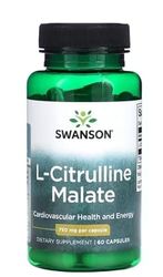 Swanson L-Citrulline Malate complesso, 750 mg - 60 caps, supporto per la resistenza e il sistema cardiovascolare