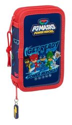 Safta PJMASKS READY Schoolmapje voor kinderen, kleurrijk etui met 28 nuttige gebruiksvoorwerpen, ideaal voor kinderen van 5 tot 14 jaar, comfortabel en veelzijdig, kwaliteit en duurzaamheid, 12,5 x 4