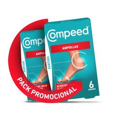 COMPEED Ampollas Surtido, Apósitos Hidrocoloides Contra Rozaduras, Pack 2 x 6 uds.