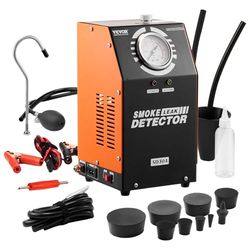 VEVOR Détecteur de Fuite de Carburant 2 Modes Air et Fumée, Machine à Fumée Automobile EVAP avec Pompe à Air Intégrée et Manomètre, Testeur de Fuite de Tuyau Voiture pour Système d’Échappement