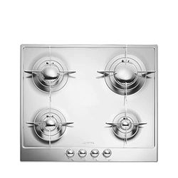 SMEG P64ES, placa de gás de piano, aço inoxidável polido