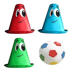 Stamp Espuma Juego de fútbol Pre Scolaire Piel sintética, Color White,Blue,Red,Green, Medium (JS674011)