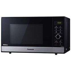 Panasonic NN-GD38HSSUG Forno Microonde Inverter e Grill con Piatto Rotante, 23 Litri, Acciaio Inox, 1000 W, Grill 1000 W, 17 Programmi Automatici, Griglia Metallica, Nero