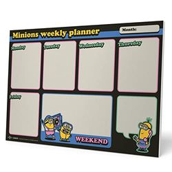 Grupo Erik: Planning da Tavolo A4 Minions, Planner settimanale con 54 fogli a strappo, 21 x 29,7 cm, Agenda Organizer, To Do List Planner, Planner settimanale da scrivania