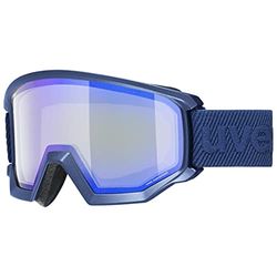 uvex athletic FM, occhiali da sci unisex, campo visivo ampliato, privo di appannamenti, ventilazione della montatura senza spifferi, navy matt/blue-radar, one size