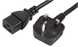 Pro Elec PEL01179 UK Plug to IEC C19 Power Lead, 16A, 3 m