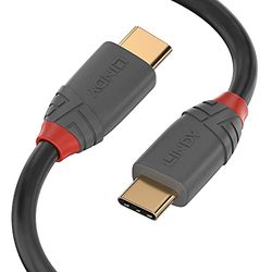 LINDY 36872 2 m USB 2.0 type C kabel 3A, antraciet