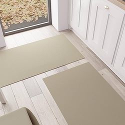 PETTI Artigiani Italiani - Tappeto Cucina, Passatoia Cucina, Tappeto Cucina Lavabile Antiscivolo, Tappeto Runner Cucina, Tappeto Tinta Unita 52x80 cm Tortora, 100% Made in Italy (TPCTU-TORTORA-80)