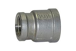 RIEGLER 111887-267.06-ES reduceringsmugg, rund, G 3/4 i., G 3/8 i., rostfritt stål 1,4408, 1 st.