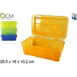 CM 102894 Contenedor Plasticos, 28.5 X 118 X 10.2 Cm, Multicolor, 15.1 x 18.3 x 15.3