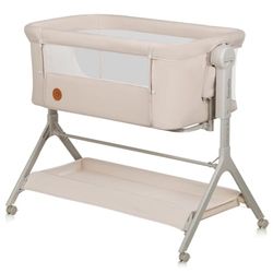 Lionelo Leonie Plus 3-in-1 kinderbed tot 9 kg, extra bed en wieg, hoogteverstelling, luchtige wanden, afneembare kant, wielen met rem, grote mand
