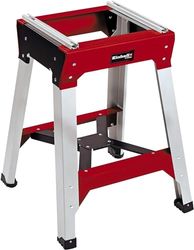 Einhell Banco universal E-Stand (adequado para cortadoras e esquadrias EEJOOY Classic e Expert, assim como para muitos outros modelos do mercado, vermelho), largura 34 - 45 cm, vermelho e cinzento