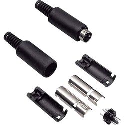 Mini DIN macho, recto BKL Electronic 0204001 Número de polos (num): 3 negro 1 pc(s)