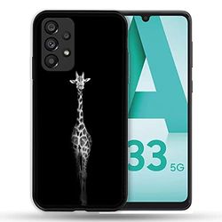 Fodral för Samsung Galaxy A33 5G djur giraff svart