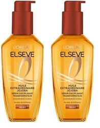 L'Oréal Paris - Sérum Disciplinant Transformateur - Soin Sans Rinçage - Nutrition Profonde - Enrichi en Huile de Jojoba - Pour Cheveux Bouclés Très Secs - Elseve Huile Extraordinaire -100 ml
