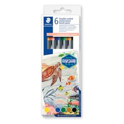 STAEDTLER 3001 C6-2 Design Journey Aquarel Penseelpennen - Around the World Series - Australië (Pack van 6 verschillende kleuren)