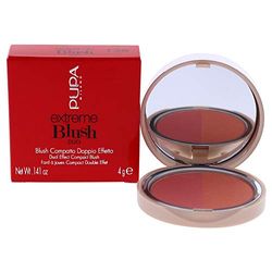 PUPA Milano Extreme Blush Duo - 130 Matt Salmone - Pesca Radiante Per Le Donne 4.0 Once Blush
