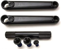 Fiend BMX Segmento de 3 Piezas de Armario Negro, 165 mm BMX Cranks, Adultos Unisex