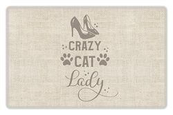 VINILIKO, Tapis imperméable pour gamelle pour Animaux de Compagnie, Crazy Cat Lady 48 x 75 cm