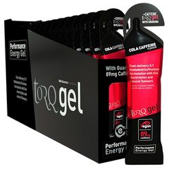 Torq Cola Energy Gel (With Guarana) Pack of 15 - Ultimate On The Go Quick Release Energy - 30g of Carbohydrates - Running/Cycling/Sports Gels - 5 Key Electrolytes - Natural & Vegan