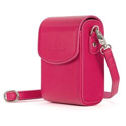 MegaGear MG1255 - Capa para Canon PowerShot G7 X Mark II (de couro, com correia) cor rosa