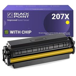 BLACK POINT [avec Puce Cartouche de Toner pour HP W2212X HP 207X W2212A HP 207A Jaune pour HP Color Laserjet Pro MFP M283fdw Color Laserjet Pro MFP M282nw MFP M283fdn Color HP Laserjet M255dw M255nw