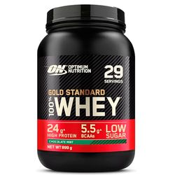 Optimum Nutrition Gold Standard 100% Whey Muscle Building and Recovery Protein Powder With Naturally Occurring Glutamine and BCAA Amino Acids, Chocolate Mint Flavour, 29 Servings, 899 g