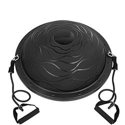 Happybuy Piłka do balansowania, trener równowagi, trening siłowy, balansu, jogi, obciążalność do 500 kg, piłka do fitnessu, ćwiczenia z pompką, kolor czarny