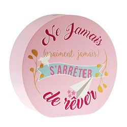 Enesco 700191 spaarpot NE JAMAIS Rever, roze