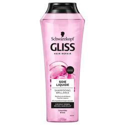 Schwarzkopf Gliss - Shampoing Soie Liquide - Shampoing Brillance - 91% d'Ingrédients d'Origine Naturelle - Cheveux ternes, rêches, sans éclat - 250ml