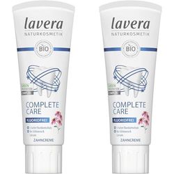 lavera Dentifrice Complete Care sans Fluor Vegan Cosmétiques naturels Ingrédients végétaux bio 100% naturel 75ml (Lot de 2)