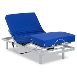 Gerialife® Sommier électrique renforcé | Matelas d'hôpital gériatrique | Viscoélastique | Tissu sanitaire imperméable (90x190)