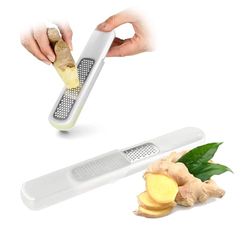 Avilia Râpe 2 en 1 avec filtre intégré pour gingembre ou citron – Idéal pour créer des infusions ou des cocktails – Lames résistantes en acier inoxydable, idéales pour une râpe extra fine, facile à
