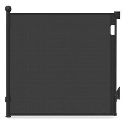 VOUNOT® Extra-Wide Retractable Stair Gate for Baby & Pets, Extends up to 180cm Wide, 96cm Tall, Silent One-Handed Operation, Mesh Safety Dog Gate for Doorways, Stairs & Hallways, Indoor/Outdoor, Black