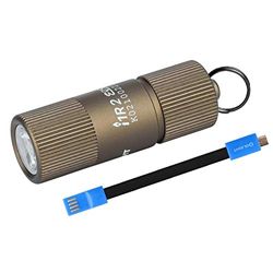 OLIGHT I1R II Mini Torcia LED da 150 Lumen, per Portachiavi, Ricaricabile, EOS Piccola Torcia Tascabile Impermeabile IPX8, per Campeggio, Escursionismo, con Cavo USB(Deserto)