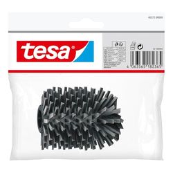 tesa 40372 Cabezal de Repuesto para Escobilla Recambio de Alta Calidad para Todos los Juegos de Cepillos de Baño Gris Oscuro-9,4 x 7,1 x 7,4 cm-Diámetro de Rosca de 15 mm, Anthracite