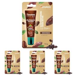 Himalaya Lip Balm Moisturising Cocoa Tube Rich Butter Care 10g, brown (Pack of 4)