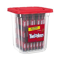 Strawberry Twizzlers Licorice, Individually Wrapped, 2lb Tub, Sold as 1 Each