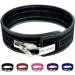 FlexzFitness Krachthefboom Buckle Powerlifting Riem 10mm Gewichtheffen Zwart Klein