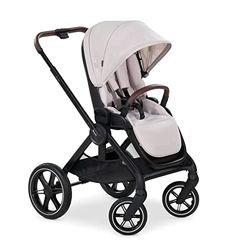 hauck Premium-buggy met beendekje Walk N Care, licht, lekbestendig, geveerde rubber banden, in hoogte verstelbare zitting en telescoopstang, wendbaar, XXL kap 50+ uv-bescherming, inklapbaar, beige