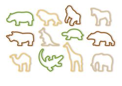 Tescoma 630930 Delicia Kids Set 12 Tagliabiscotti Zoo