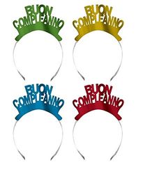 Creative Converting tiara buon compleanno 4 stuks