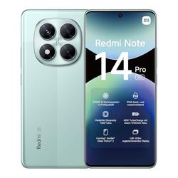Xiaomi Redmi Note 14 Pro 5G smartphone, 8+256GB, Green, 200MP pro-grade AI camera, IP68, 45W turbo charging with 5110mAh battery, AI features(no charger included), 2 year Warranty