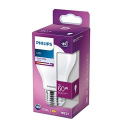 PHILIPS LED Classic 60W Standard E27 Blanc Froid Depolie Non Dimmable