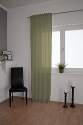 Homing Rideau en Lin uni | Motif Lin Moderne | Décoratif Mousse
