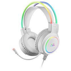 Mars Gaming MHRGBW, Chroma RGB Flow Headset, profesjonalny mikrofon, dźwięk przestrzenny, biały