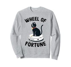 Wheel Of Fortune Robot Vacuum Cleaner Funny Cat Sweatshirt