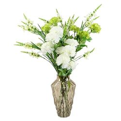 Leaf Design Artificial Flower Display with Vase